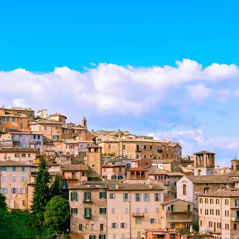Case in pietra in un piccolo borgo italiano
